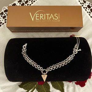 Pianegonda 925 Sterling Silver 18Kt Yellow Gold Chain Heart bracelet